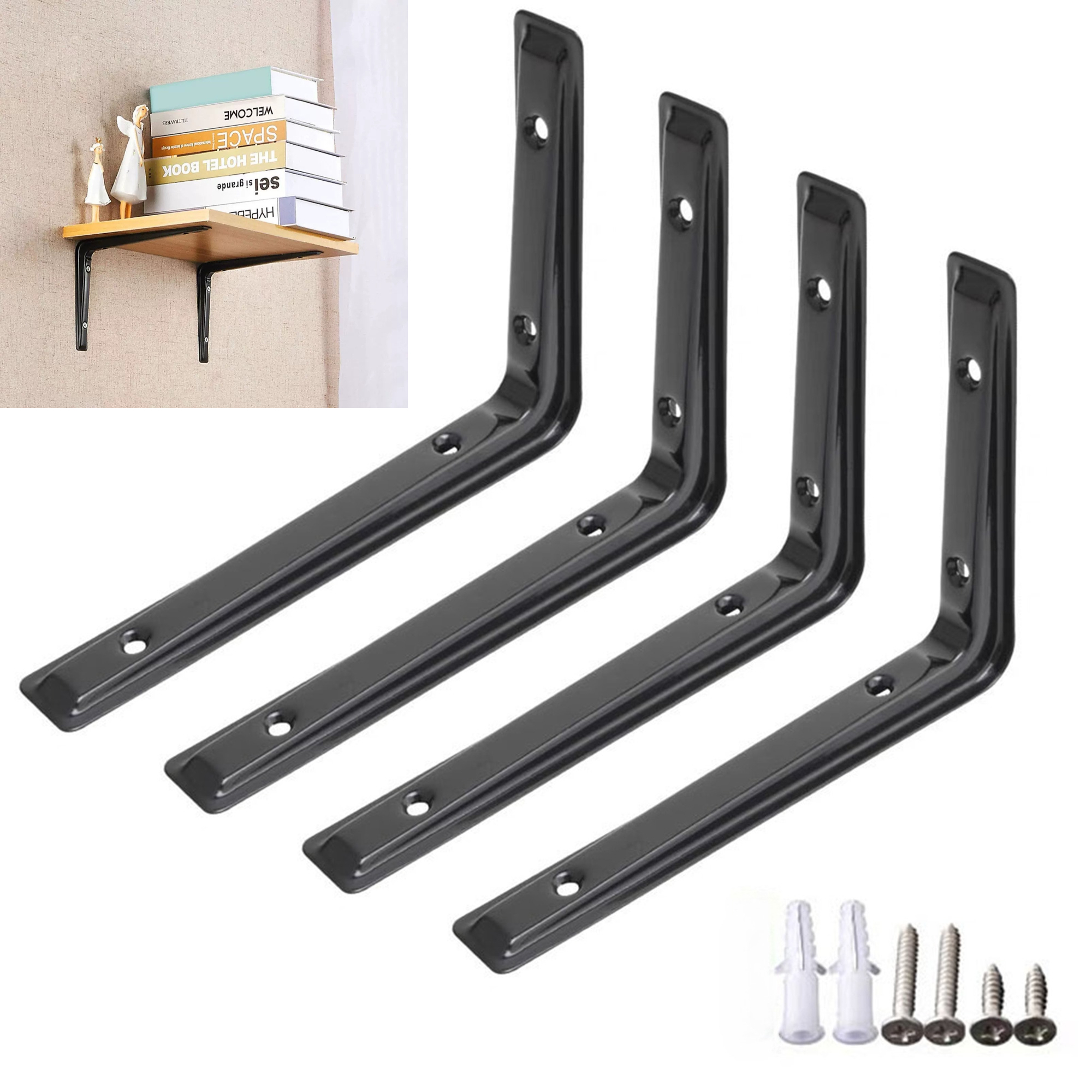 Shelf Peg Support - 4PCS L-shaped Triangular Support Heavy-duty Shelf