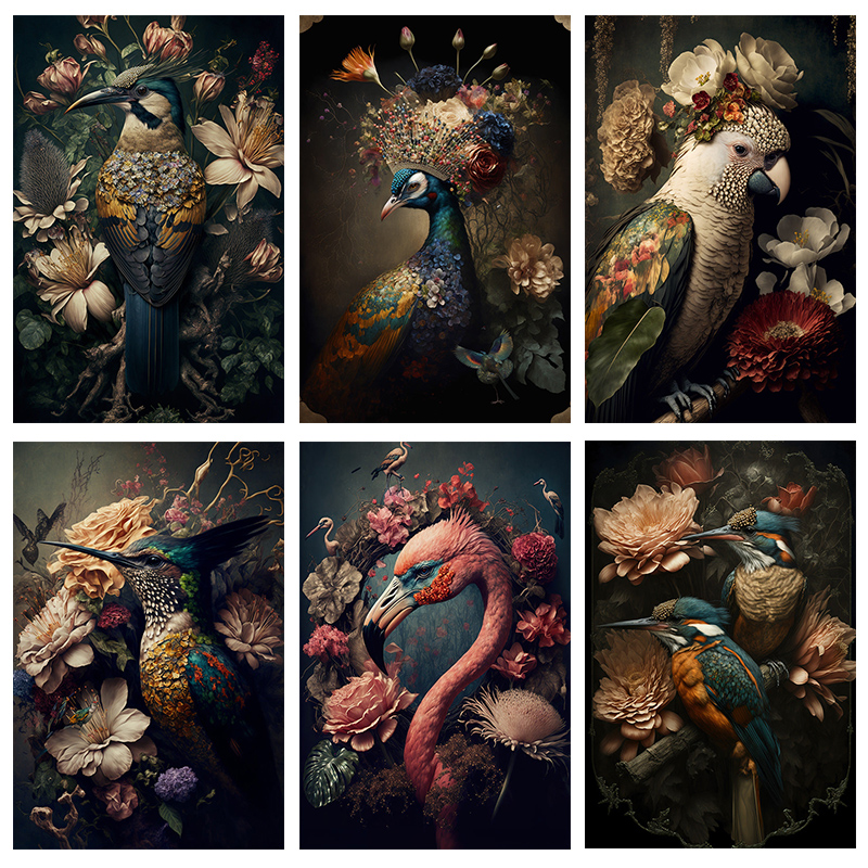Furniture Paradise & Hardware Ghaziabad Reviews - Retro Flower Bird Posters and Prints