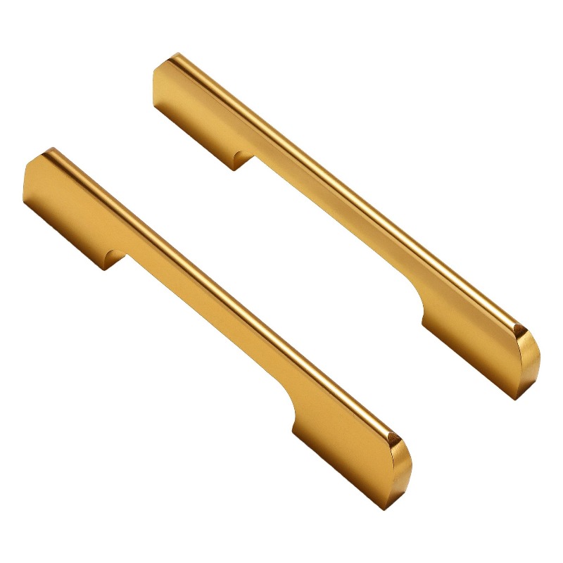 Furniture Hardware Gold - Gold simple solid copper natural handle