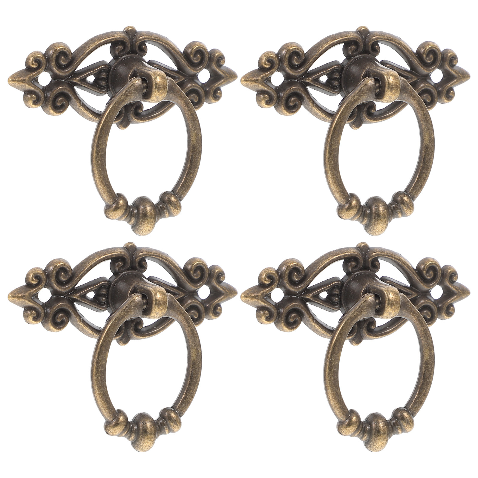 Furniture Hardware Drop Pulls - 6Pcs Vintage Drop Bail Drawer Pulls