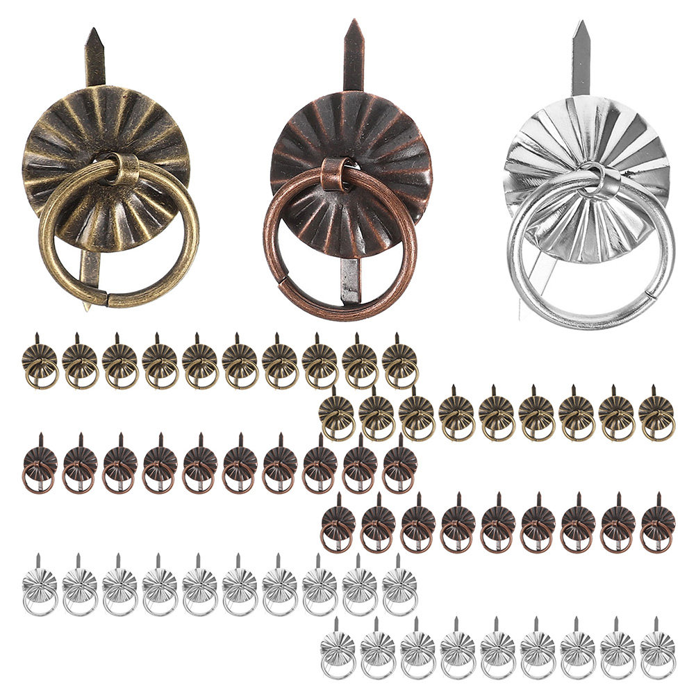 Furniture Hardware Drop Pulls - 60Pcs Vintage Mini Ring Drawer Pulls