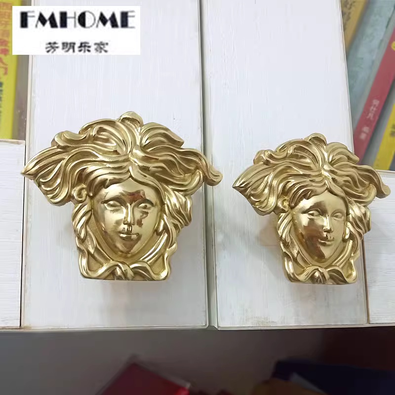 Furniture Hardware Images - Europe Retro Fashion Solid Brass Facial