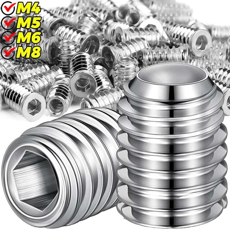 Furniture Hardware Threaded Inserts - 1/20PCS Hex Screw in Nuts M4