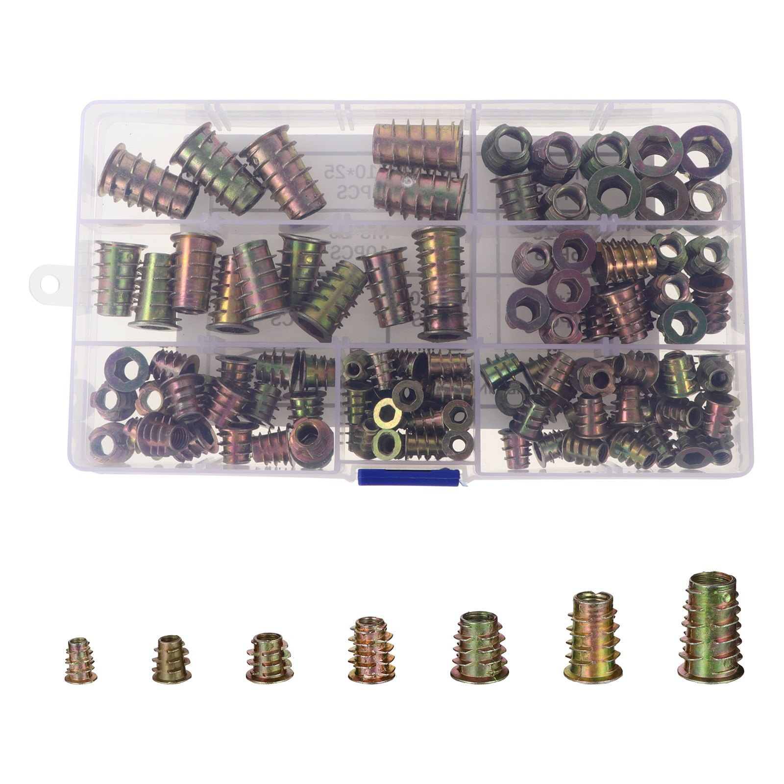 Furniture Hardware Threaded Inserts - 120Pcs Furniture T-Nut Set Insert Nuts