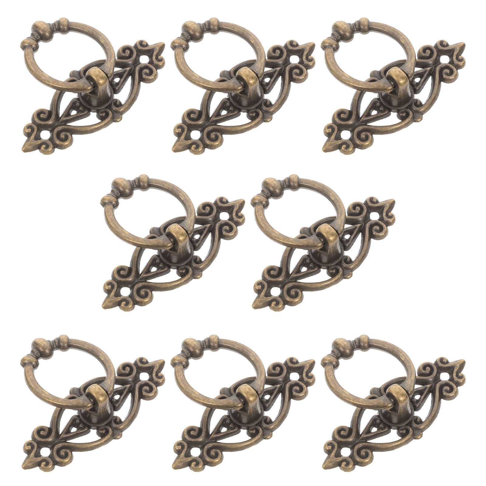 Furniture Hardware Drop Pulls - 8Pcs Retro Zinc Alloy Cabinet Pull