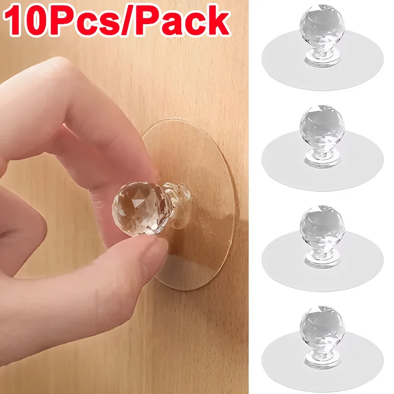 Furniture Joint Hardware - 2/10Pcs Punch-free Drawer Knobs Self-Adhesive Kitchen