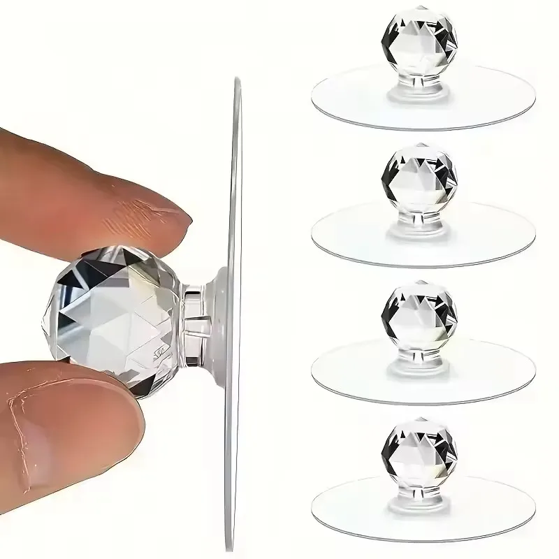 Furniture Joint Hardware - 20pcs Transparent Crystal Door Knobs Cabinet