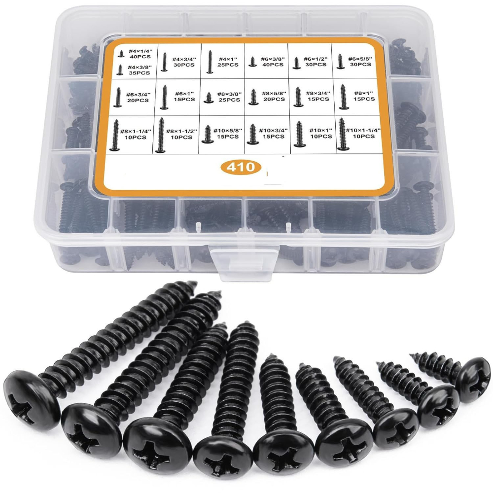 410pcs Carbon Steel Black Cros - Furniture Screw Type recensione e prezzo
