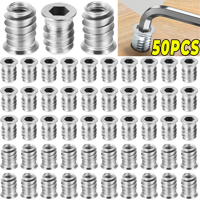 M4 M6 M8 Threaded Insert Nuts  - Furniture Hardware Threaded Inserts recensione e prezzo