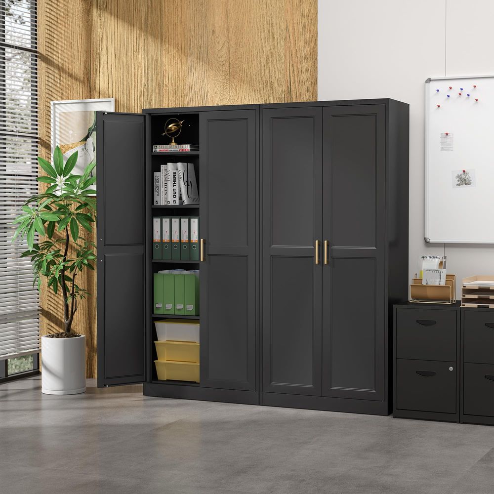 Pantry Cabinet,71Black Metal P - Furniture Hardware Gold recensione e prezzo