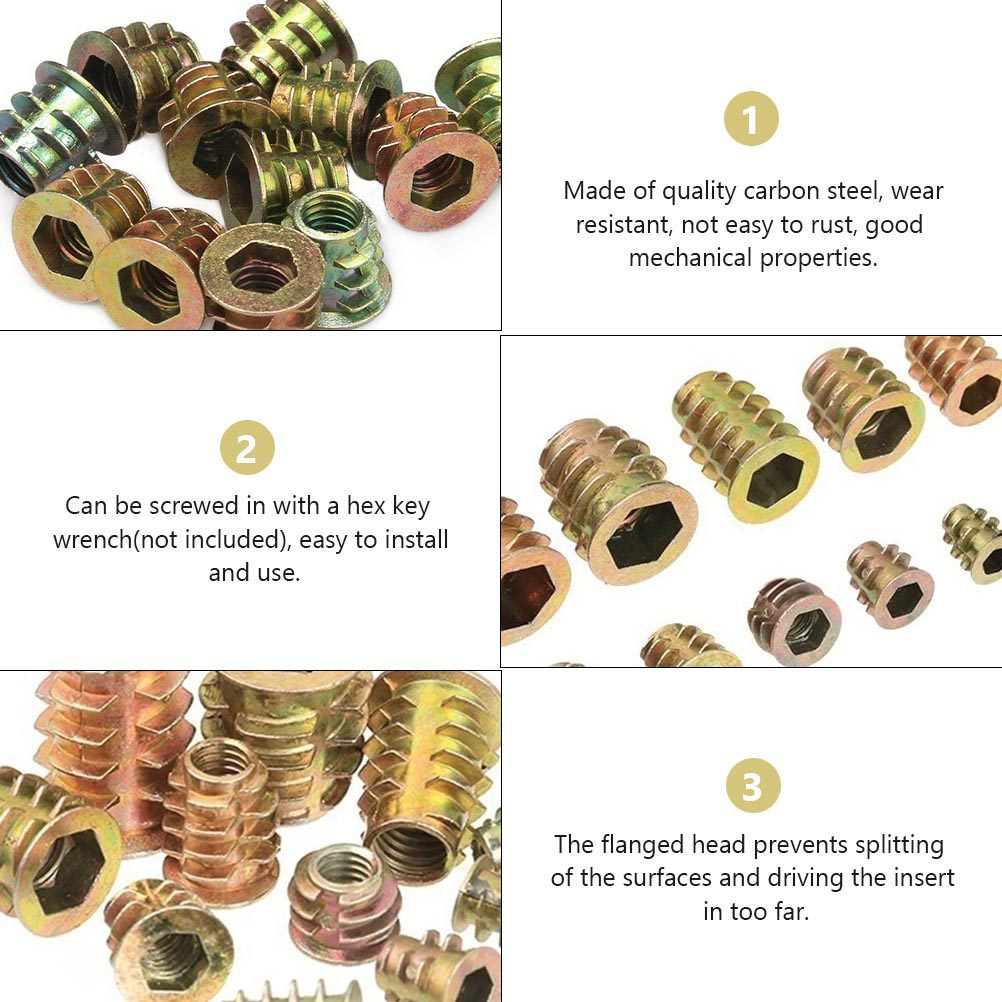 50Pcs Zinc Alloy Hex Socket Th - Furniture Hardware Threaded Inserts recensione e prezzo
