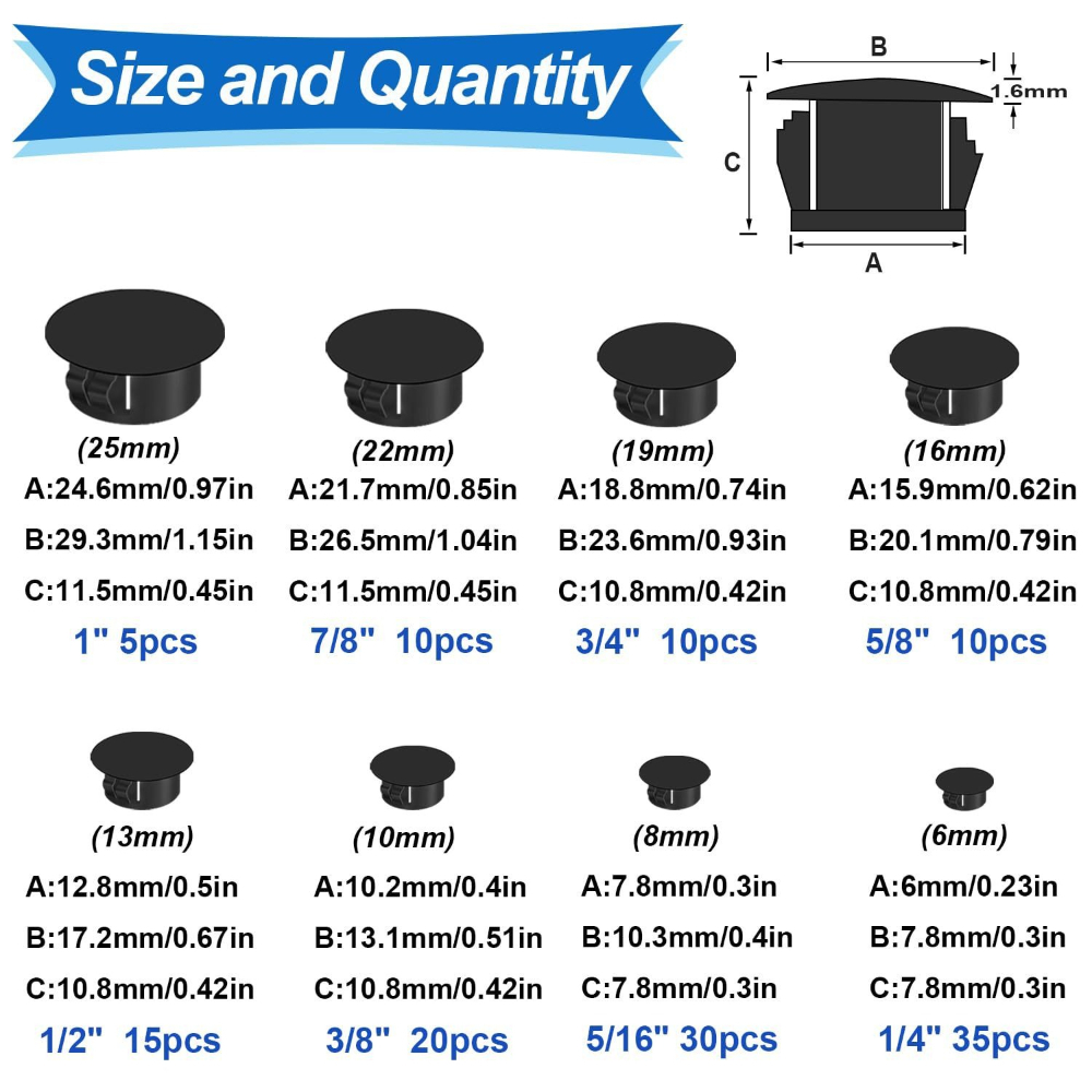135pcs Cover Screw-type Plug H - Furniture Screw Type recensione e prezzo