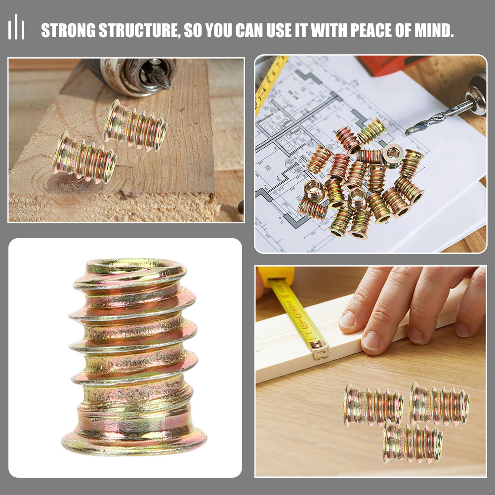 40pcs Threaded Inserts M6X13 C - Furniture Hardware Threaded Inserts recensione e prezzo