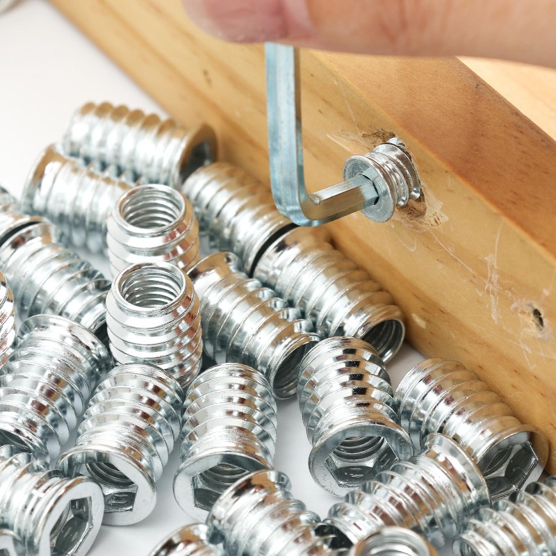 10/50x Threaded Inserts Wood I - Furniture Hardware Threaded Inserts recensione e prezzo
