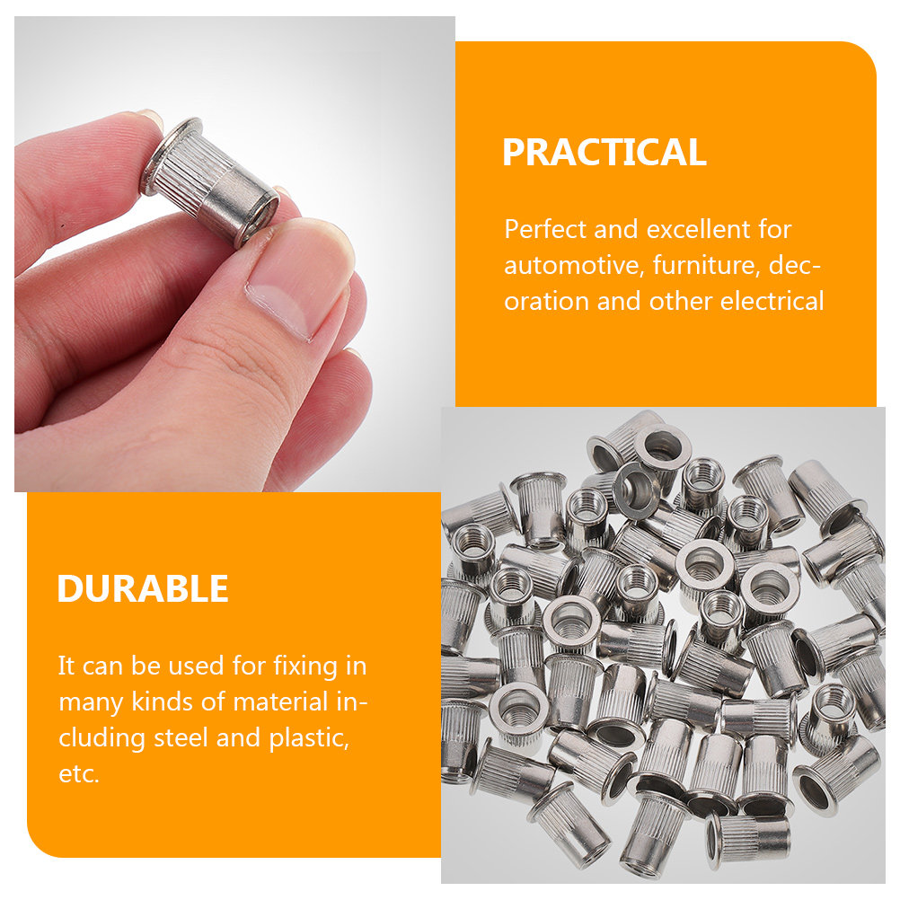 10pcs Stainless Steel Flat Hea - Furniture Hardware Threaded Inserts recensione e prezzo