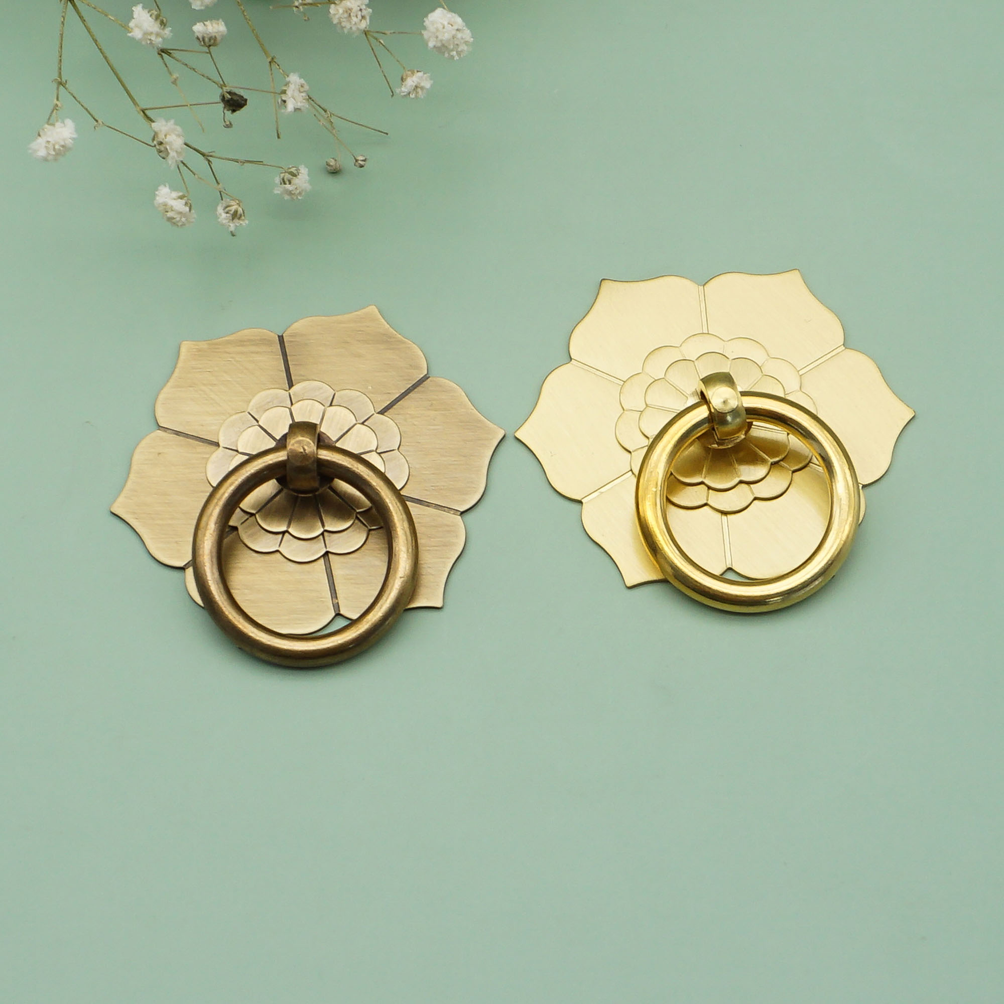 Flower Drawer Pull Vintage Dro - Furniture Hardware Drop Pulls recensione e prezzo