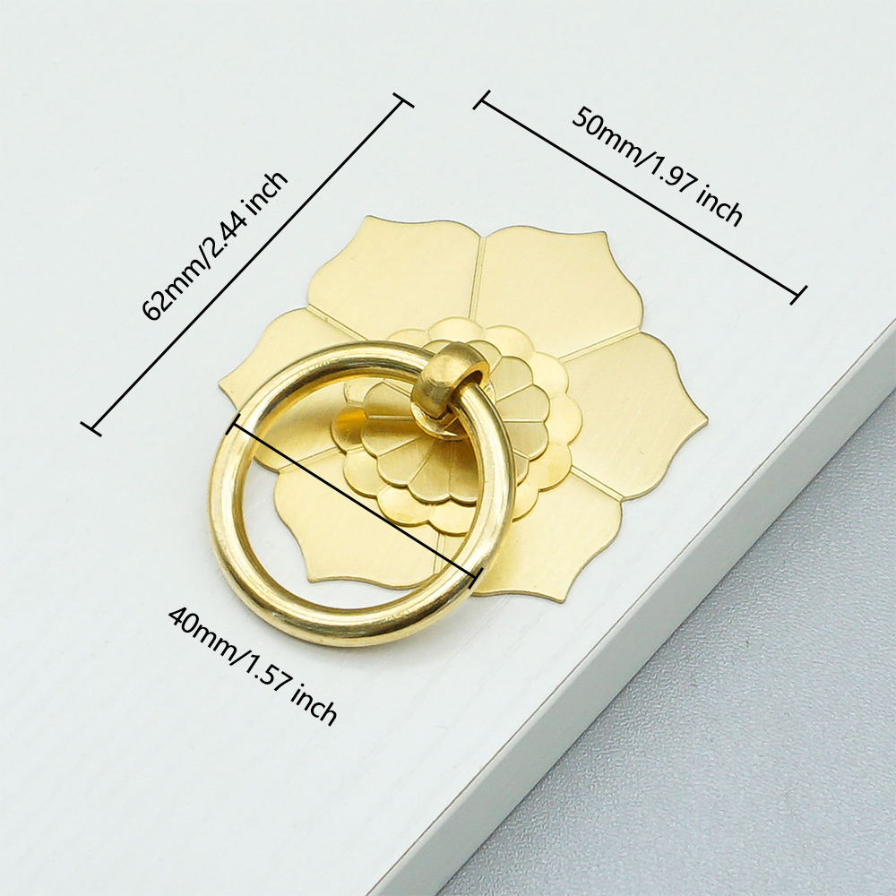Floral Brass Cabinet Door Knob - Furniture Hardware Drop Pulls recensione e prezzo