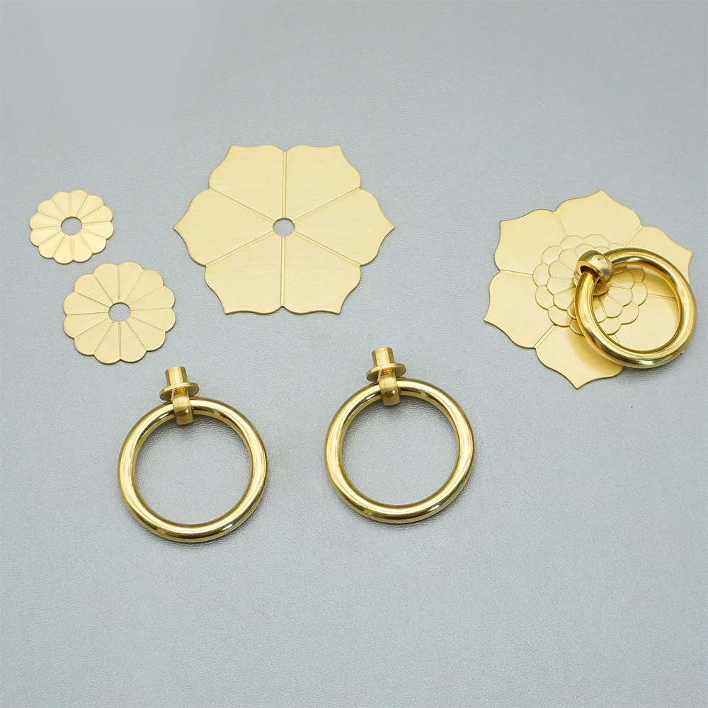Floral Brass Cabinet Door Knob - Furniture Hardware Drop Pulls recensione e prezzo