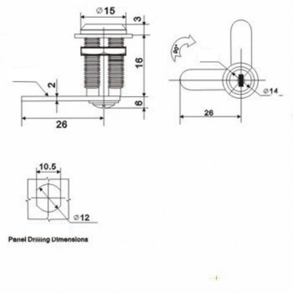 Metal Cylinder Lock Cabinet Lo - Furniture Hardware Cam Lock recensione e prezzo