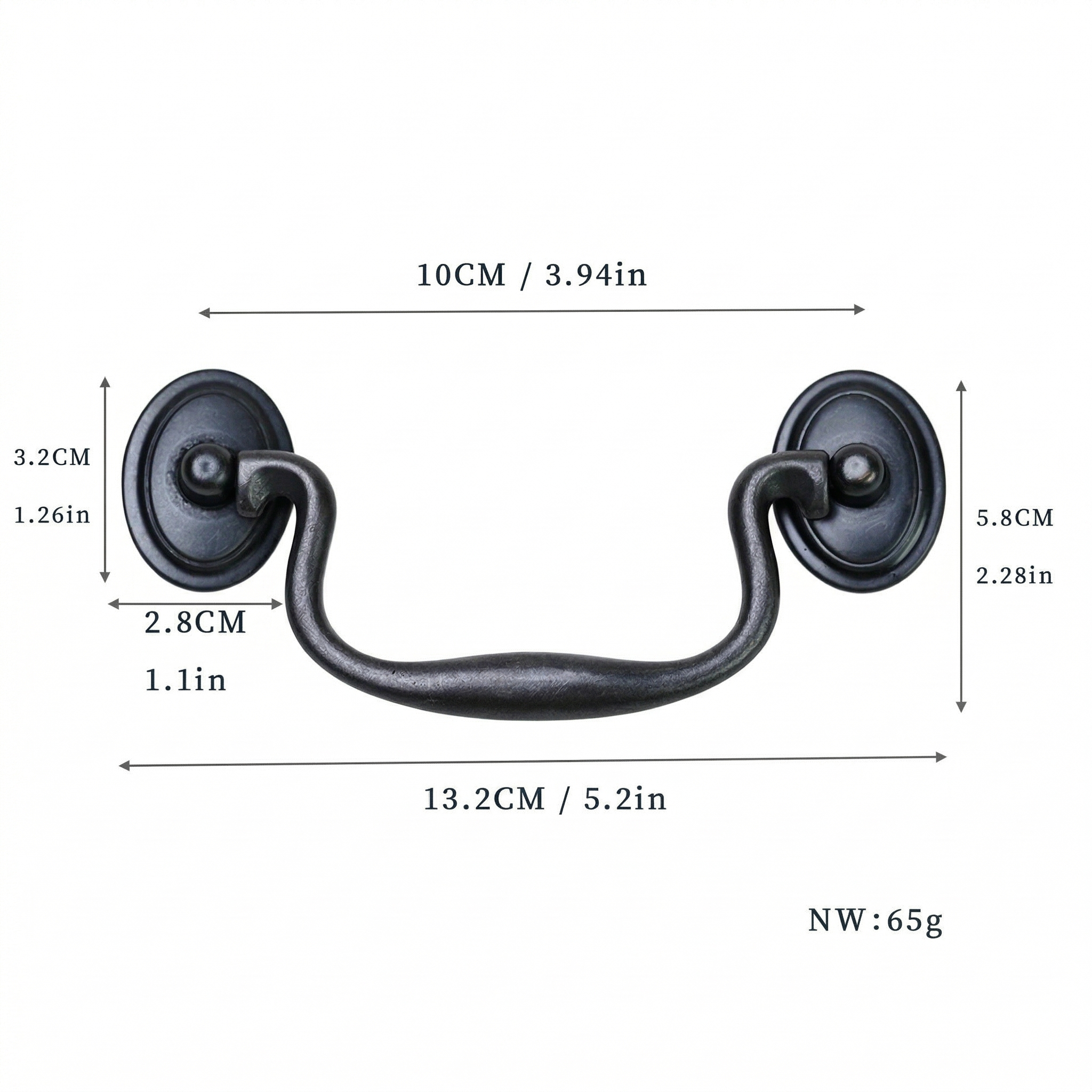 2Pcs Classic Vintage Drawer Ri - Furniture Hardware Drop Pulls recensione e prezzo