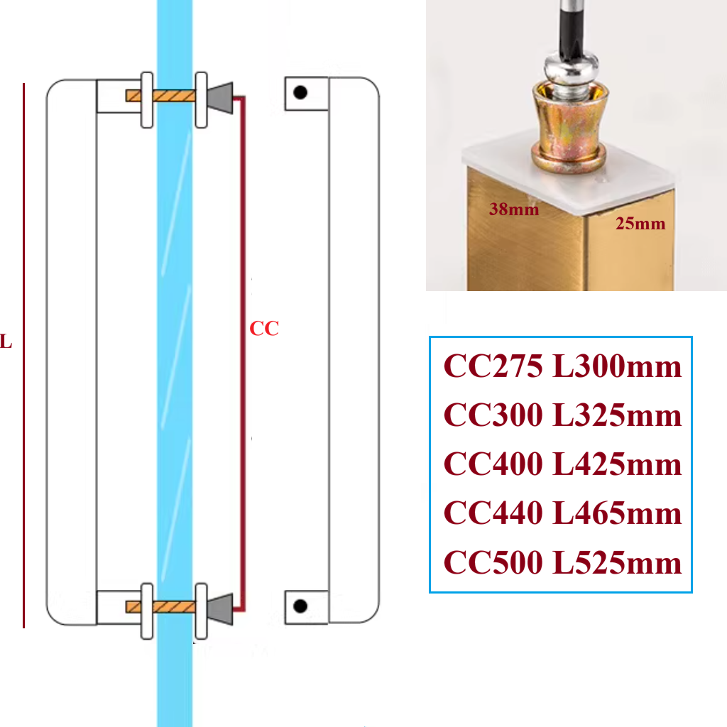 1Pc Stainless Steel Entry Glas - Furniture Hardware Gold recensione e prezzo