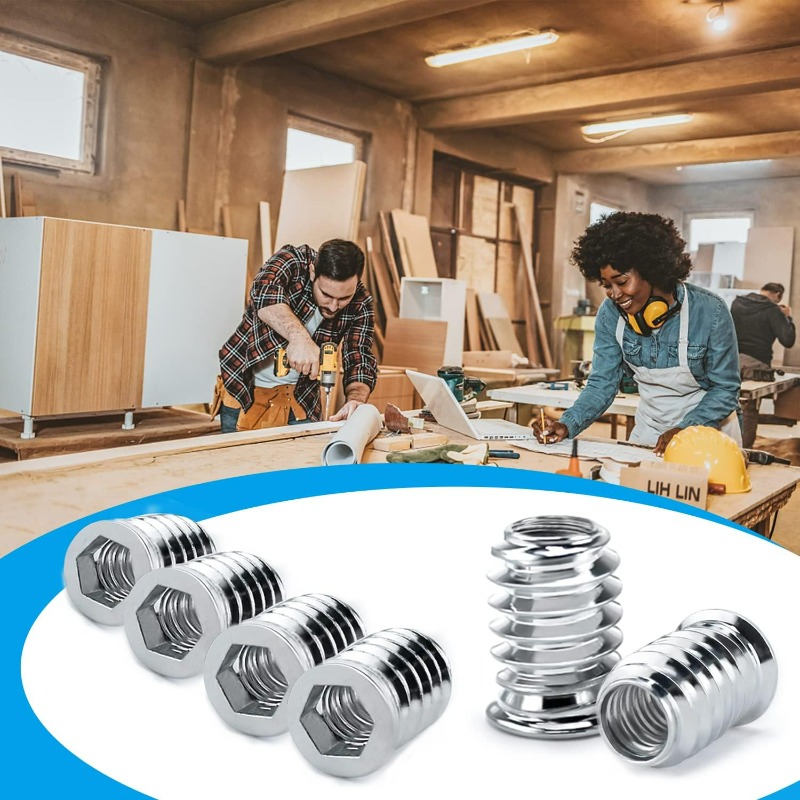 1/20PCS Hex Screw in Nuts M4 M - Furniture Hardware Threaded Inserts recensione e prezzo