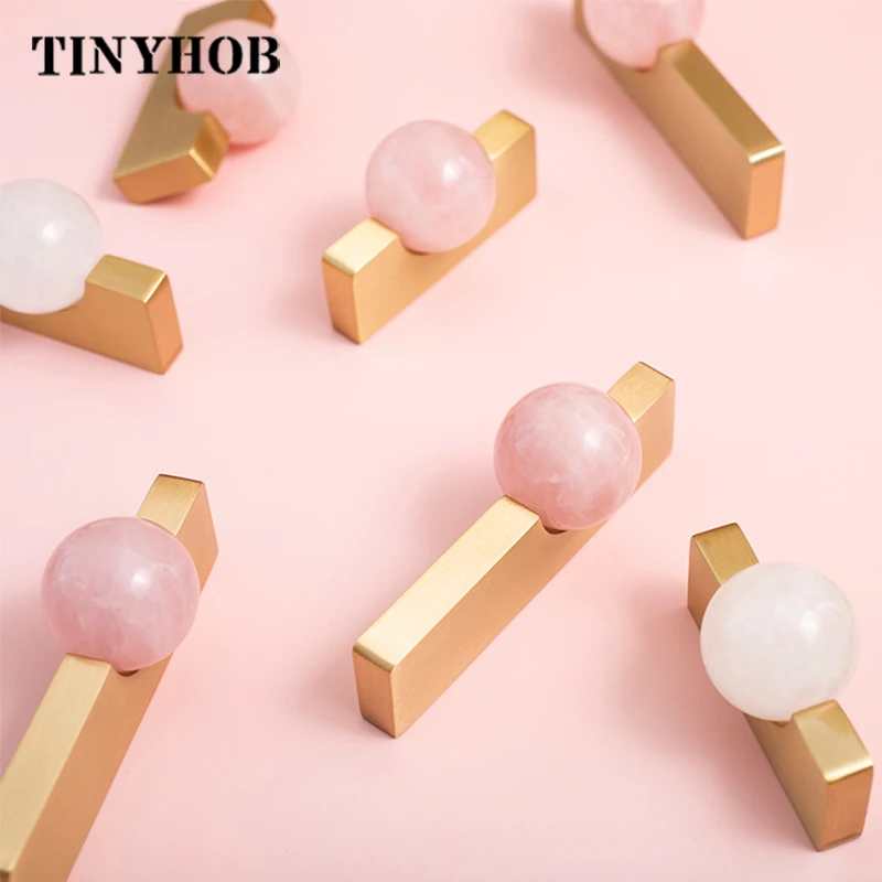 White Crystal Ball+Brass Furni - Furniture Hardware Drop Pulls recensione e prezzo