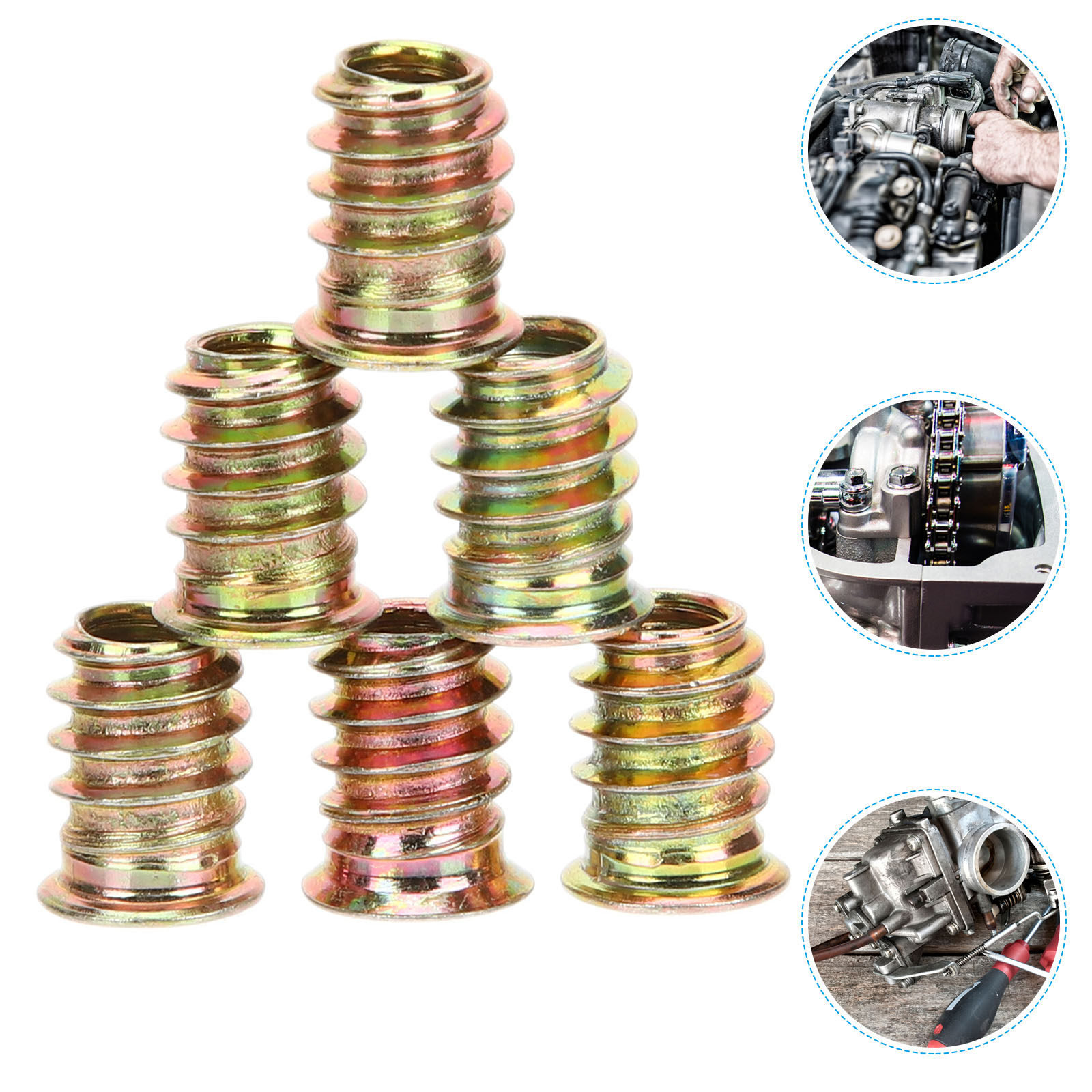 100Pcs M6x15 Threaded Insert C - Furniture Hardware Threaded Inserts recensione e prezzo