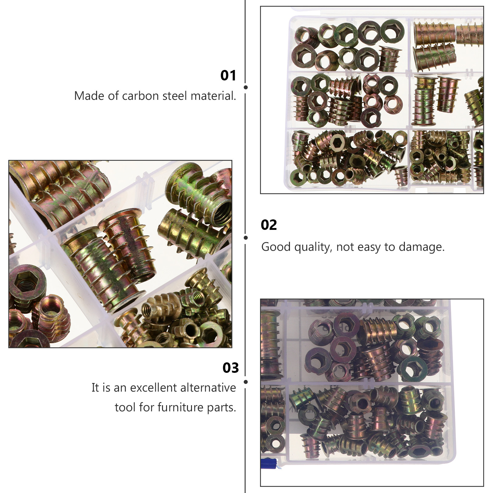 120Pcs Furniture T-Nut Set Ins - Furniture Hardware Threaded Inserts recensione e prezzo