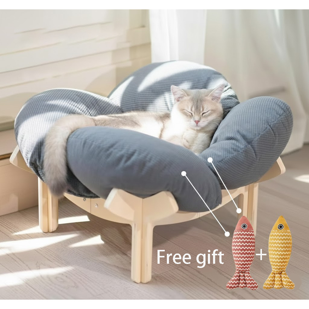 Padded Wooden Elevated Cat Bed - Furniture Hardware For Bed recensione e prezzo