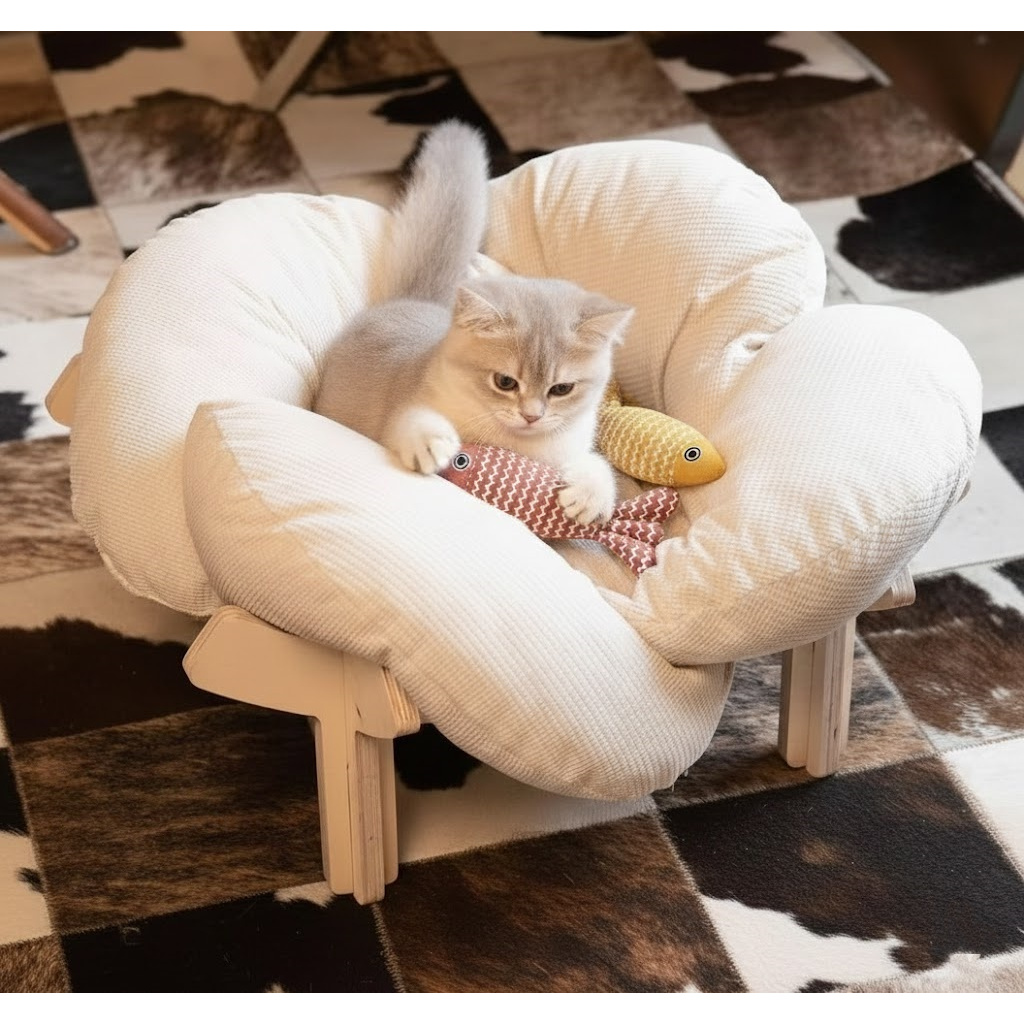 Padded Wooden Elevated Cat Bed - Furniture Hardware For Bed recensione e prezzo