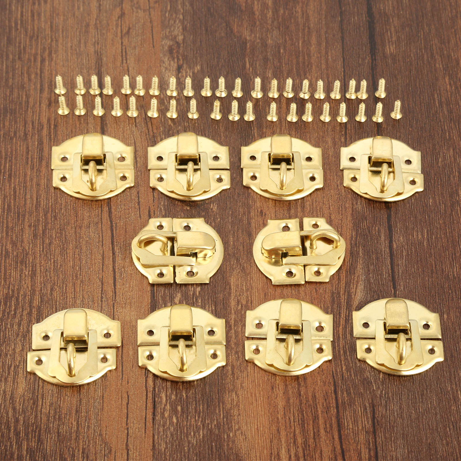 10pcs Golden Box Latch Clasps  - Furniture Hardware Screws recensione e prezzo