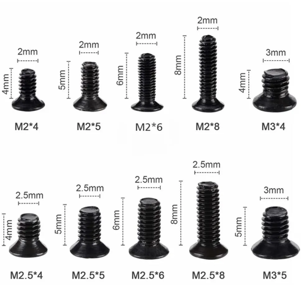 500pcs Black Screws and Screwd - Furniture Screw Type recensione e prezzo