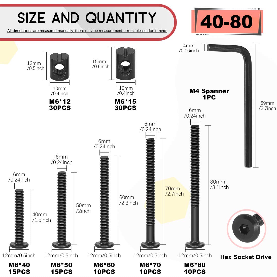 M6 Hex Socket Head Screws Bolt - Furniture Hardware Images recensione e prezzo