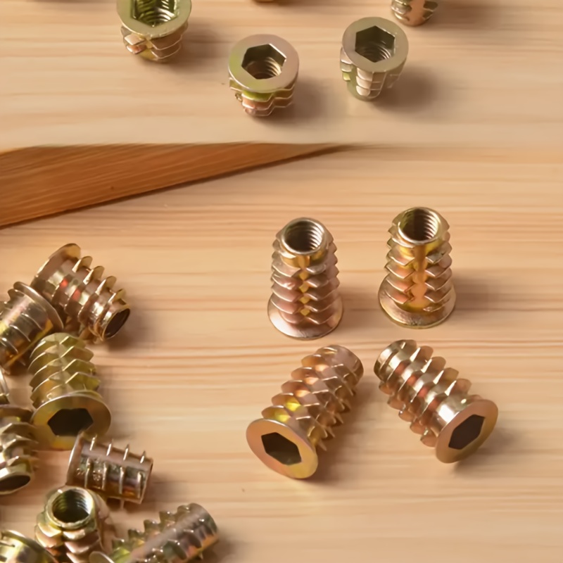 100Pcs Galvanized Alloy Thread - Furniture Hardware Threaded Inserts recensione e prezzo