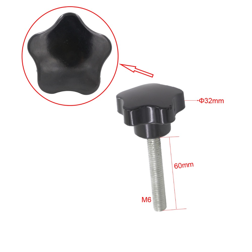 5pcs M6 x 60mm Thread  Star Kn - Furniture Screw Type recensione e prezzo