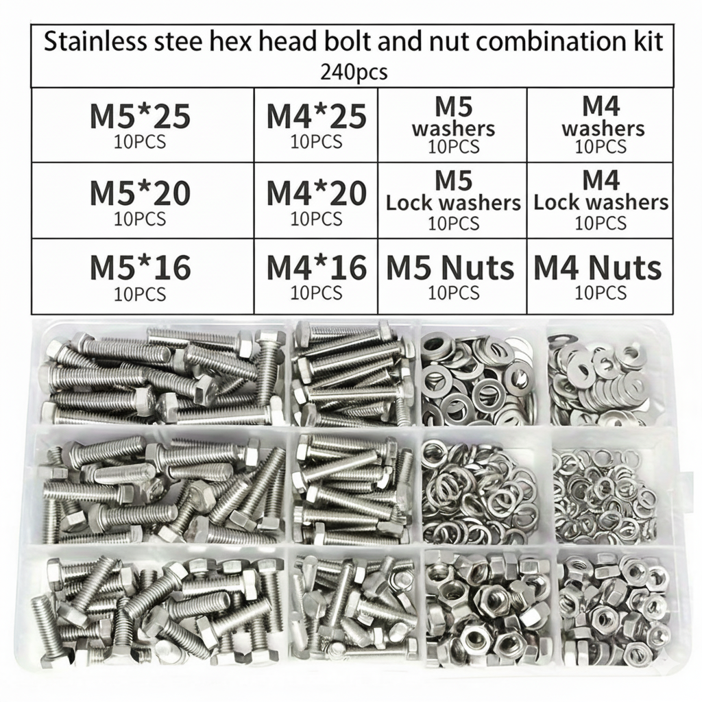 240Pcs Stainless Steel Hex Bol - Furniture Hardware Tools recensione e prezzo