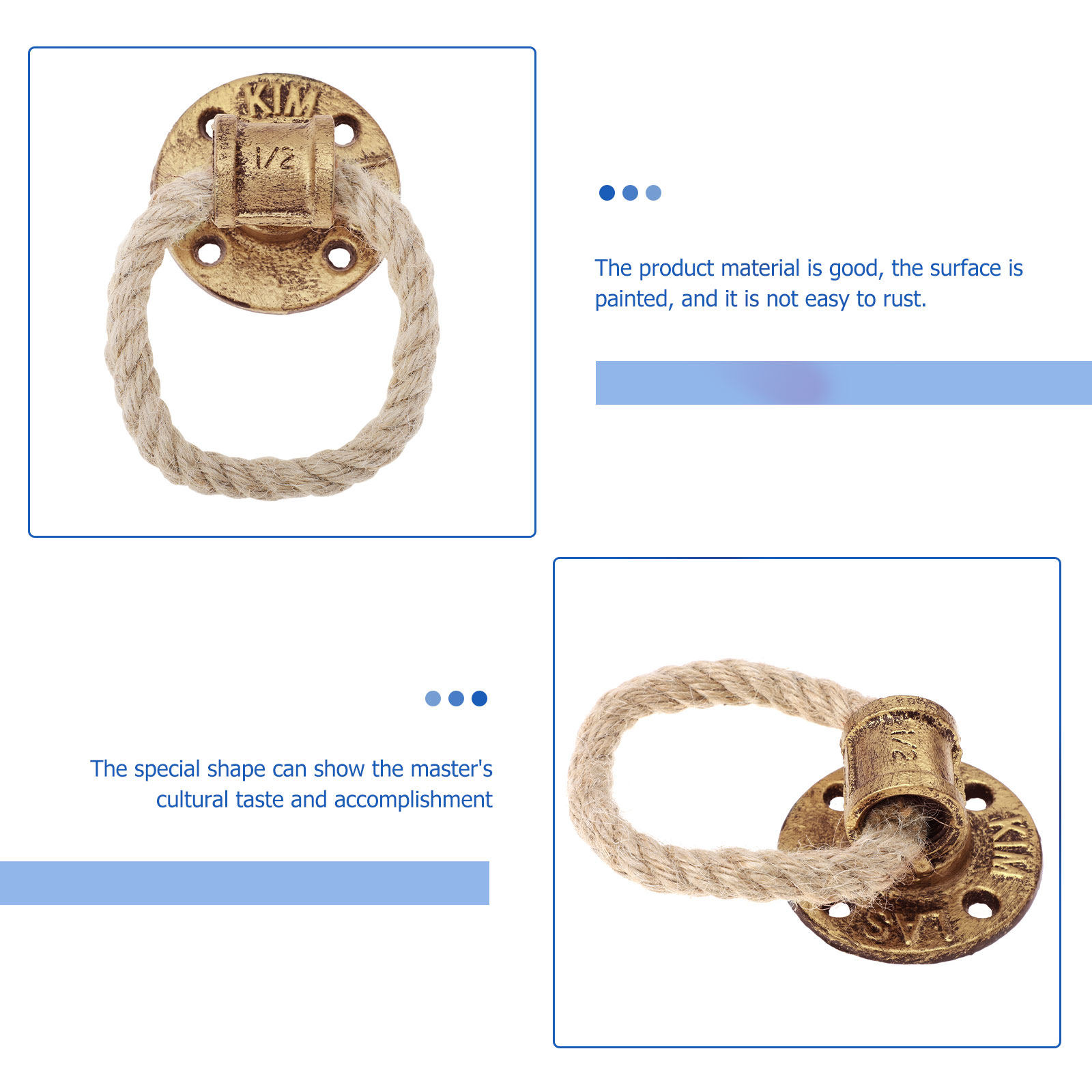 Rustic Rope Pull Handle Vintag - Furniture Hardware Drop Pulls recensione e prezzo