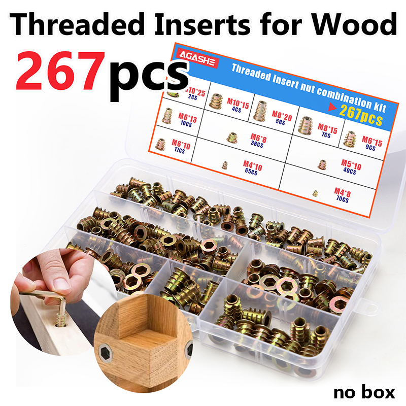 267pcs Hex Drive Threaded Inse - Furniture Hardware Threaded Inserts recensione e prezzo