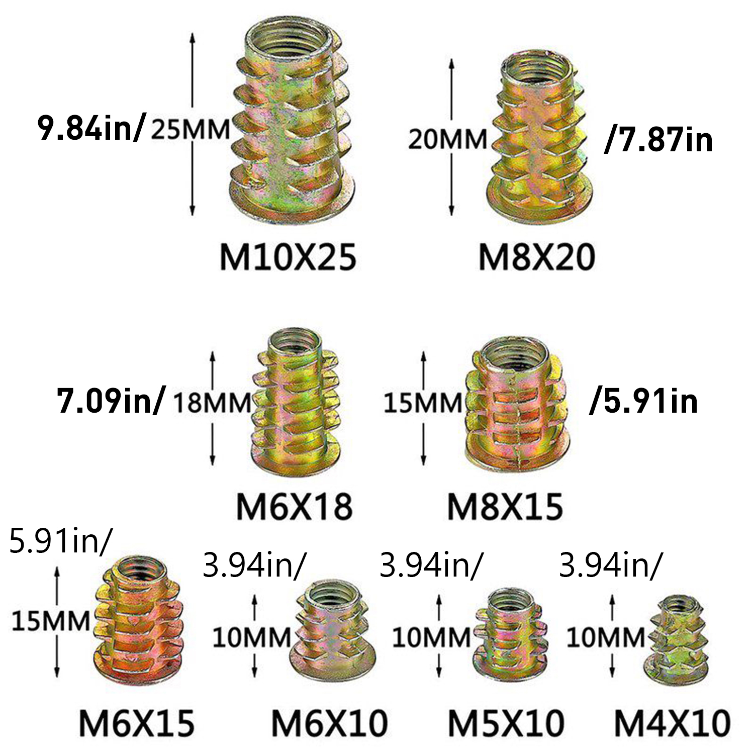 267pcs Hex Drive Threaded Inse - Furniture Hardware Threaded Inserts recensione e prezzo