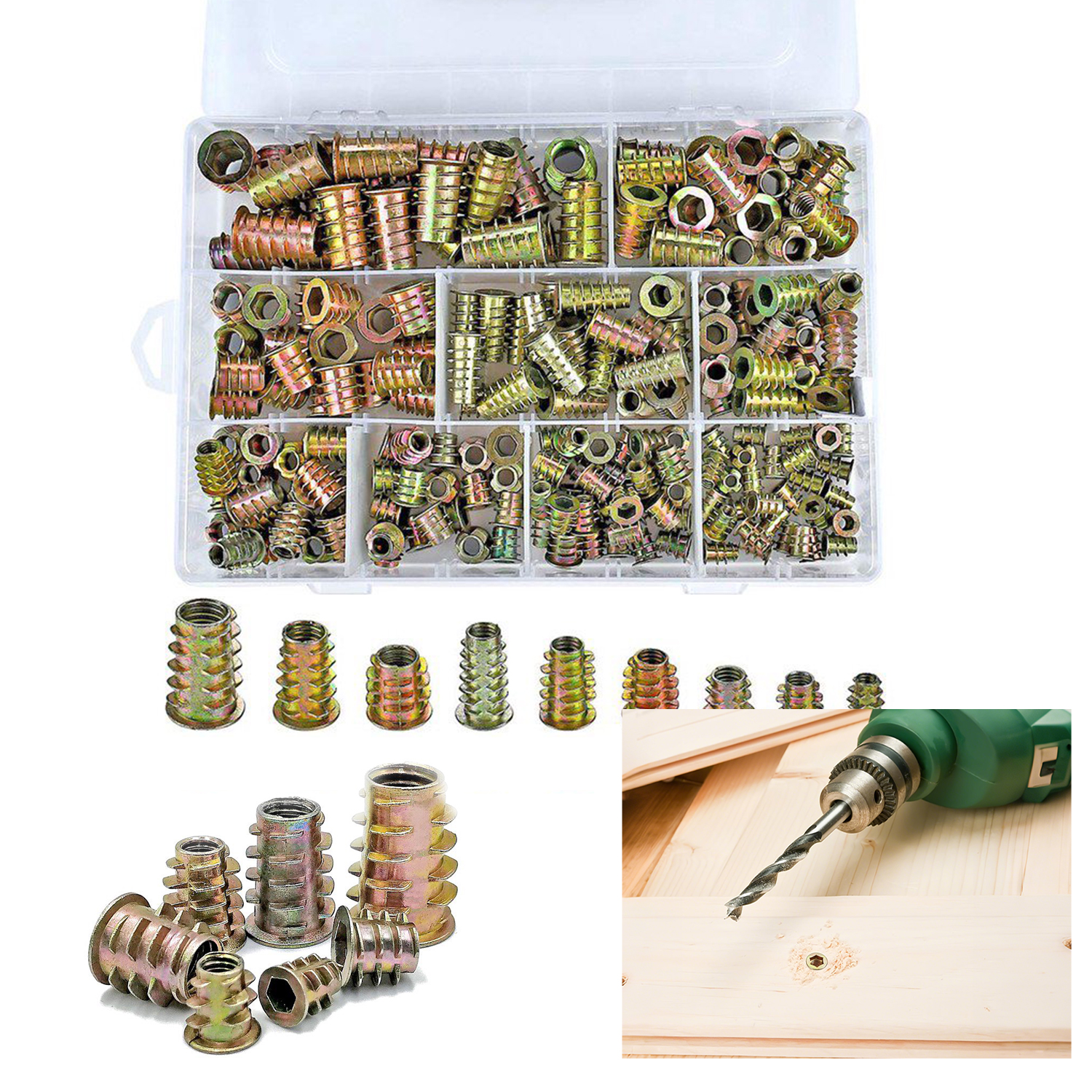 267pcs Hex Drive Threaded Inse - Furniture Hardware Threaded Inserts recensione e prezzo